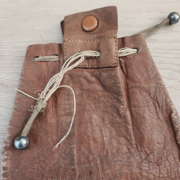 Vintage First State Bank Mountain Lake Minn. Leather Coin Sleeve Pouch Money Bag - Picture 4 of 7